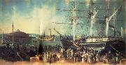 Samuel Bell Waugh The Bay and Harbor of New York USA oil painting artist